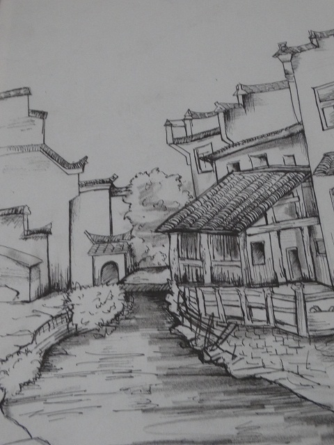 我系举办宏村写生作品汇报展