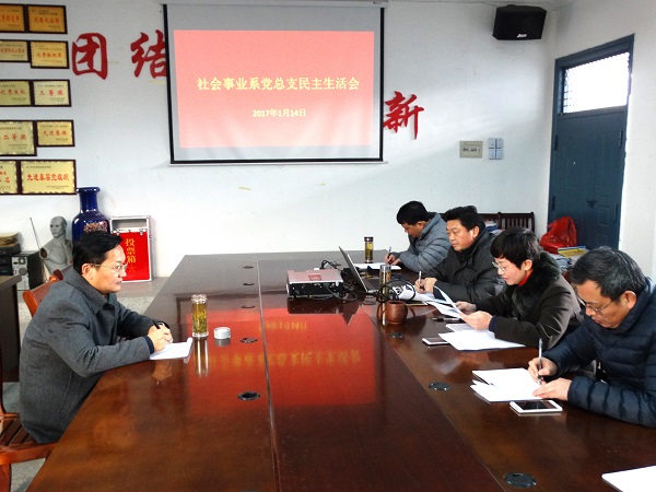 我系党总支召开民主生活会 我系党总支召开民主生活会